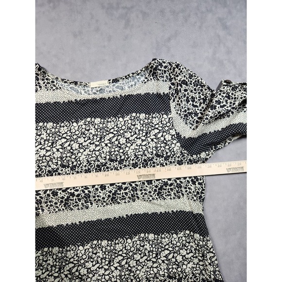 Anthropologie Everly Womens Size Large Floral Striped Dot Spring Top Blouse - Picture 7 of 10